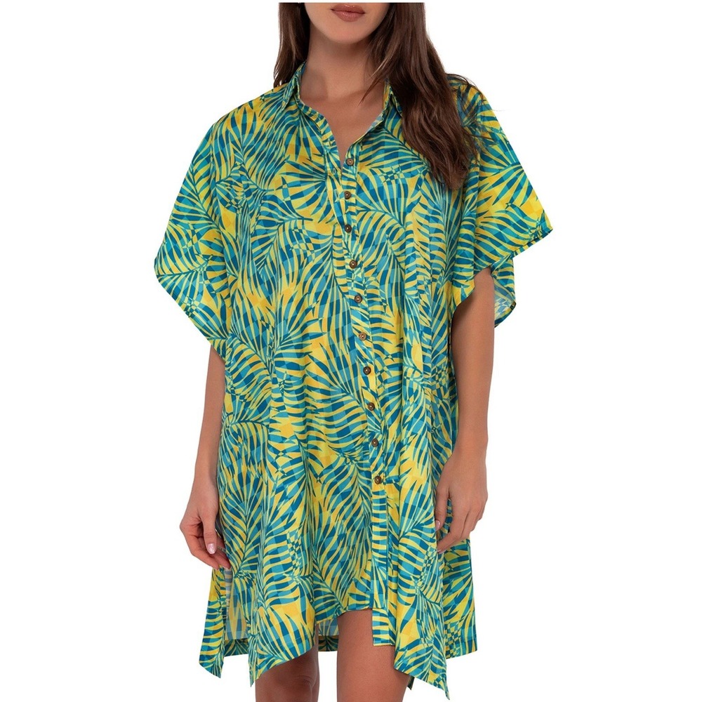 Women's Sunsets Cabana Shore Thing Tunic swimsuit cover up Size S/M $75 NWT